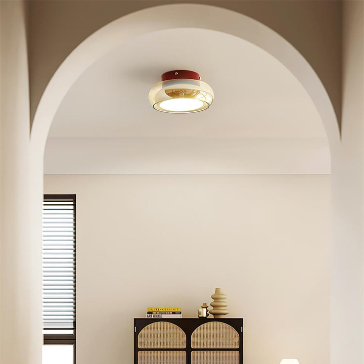 Cognora: Lampada da soffitto LED in vetro retro – Lampada da soffitto elegante per soggiorno e camera da letto