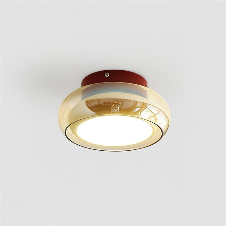 Cognora: Lampada da soffitto LED in vetro retro – Lampada da soffitto elegante per soggiorno e camera da letto