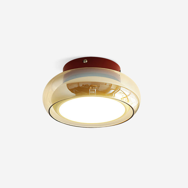 Cognora: Lampada da soffitto LED in vetro retro – Lampada da soffitto elegante per soggiorno e camera da letto