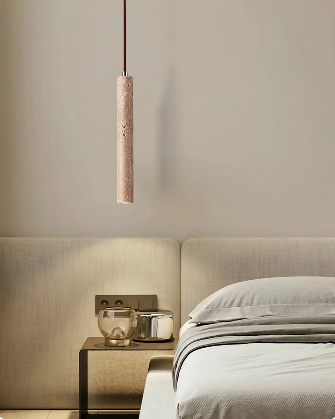 ColonnaLicht: Lampada a sospensione moderna – esclusiva lampada in pietra con forma architettonica, elegante per lounge e corridoio