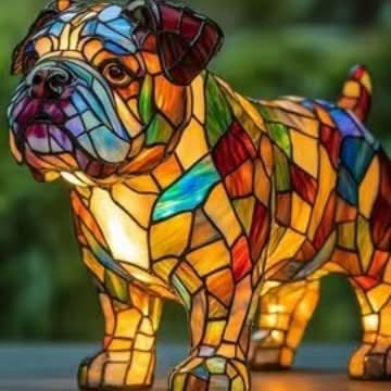 CompanionLight: Lampada da tavolo artistica a LED con razze canine popolari e porta USB – per mensole e comodini