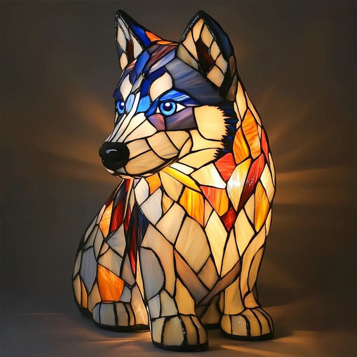 CompanionLight: Lampada da tavolo artistica a LED con razze canine popolari e porta USB – per mensole e comodini