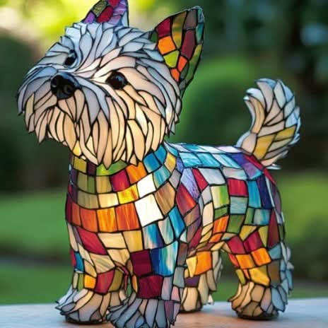 CompanionLight: Lampada da tavolo artistica a LED con razze canine popolari e porta USB – per mensole e comodini