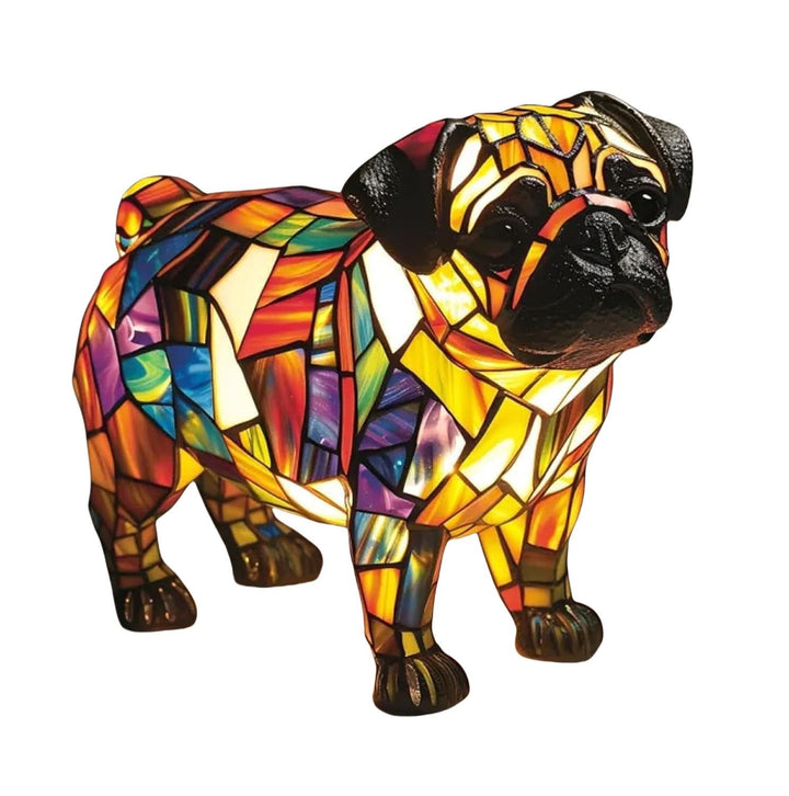 CompanionLight: Lampada da tavolo artistica a LED con razze canine popolari e porta USB – per mensole e comodini