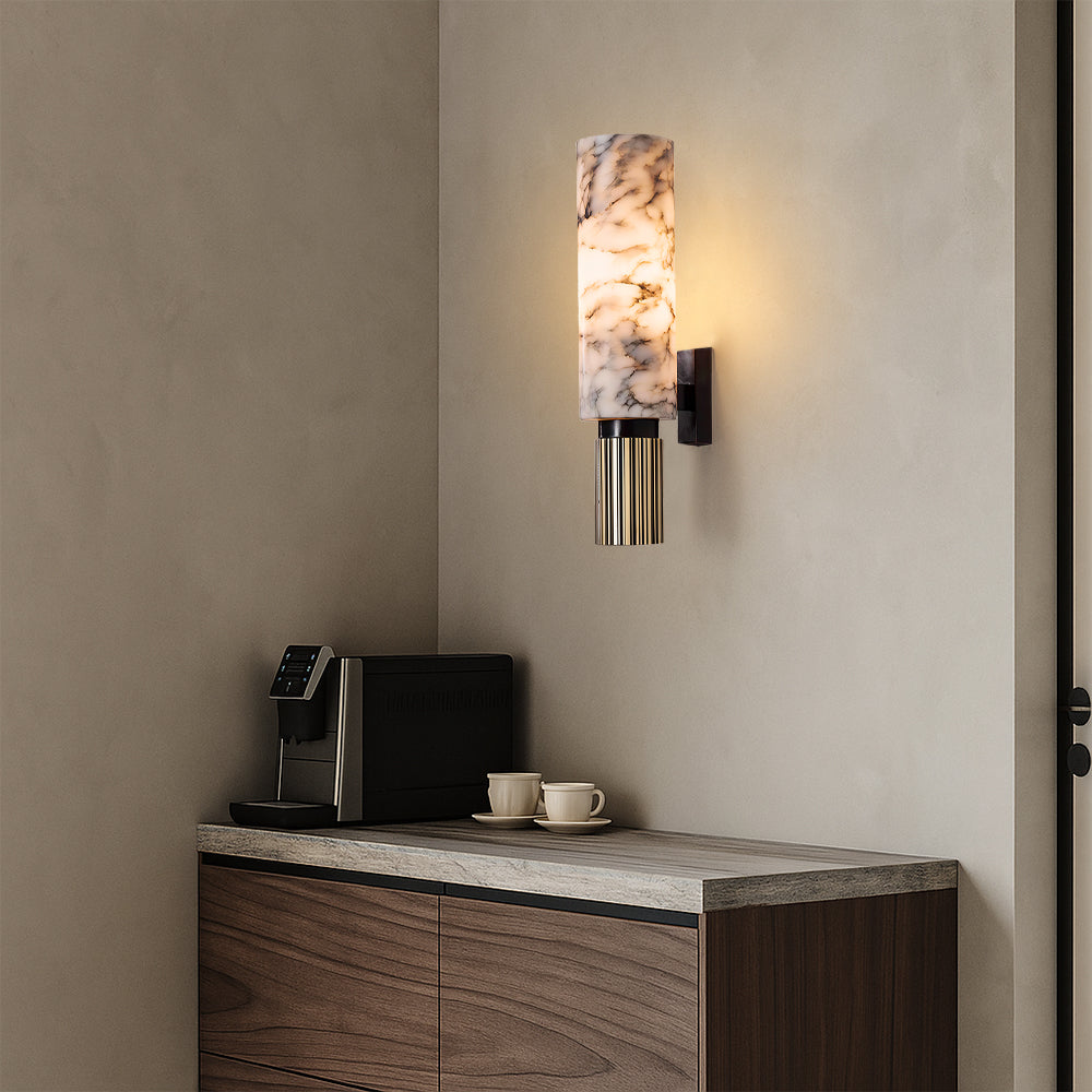 CopaStone: Applique LED in Pietra e Rame – luce da parete moderna e di design