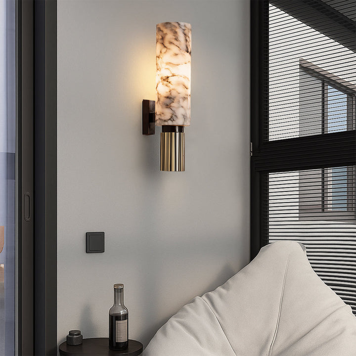 CopaStone: Applique LED in Pietra e Rame – luce da parete moderna e di design