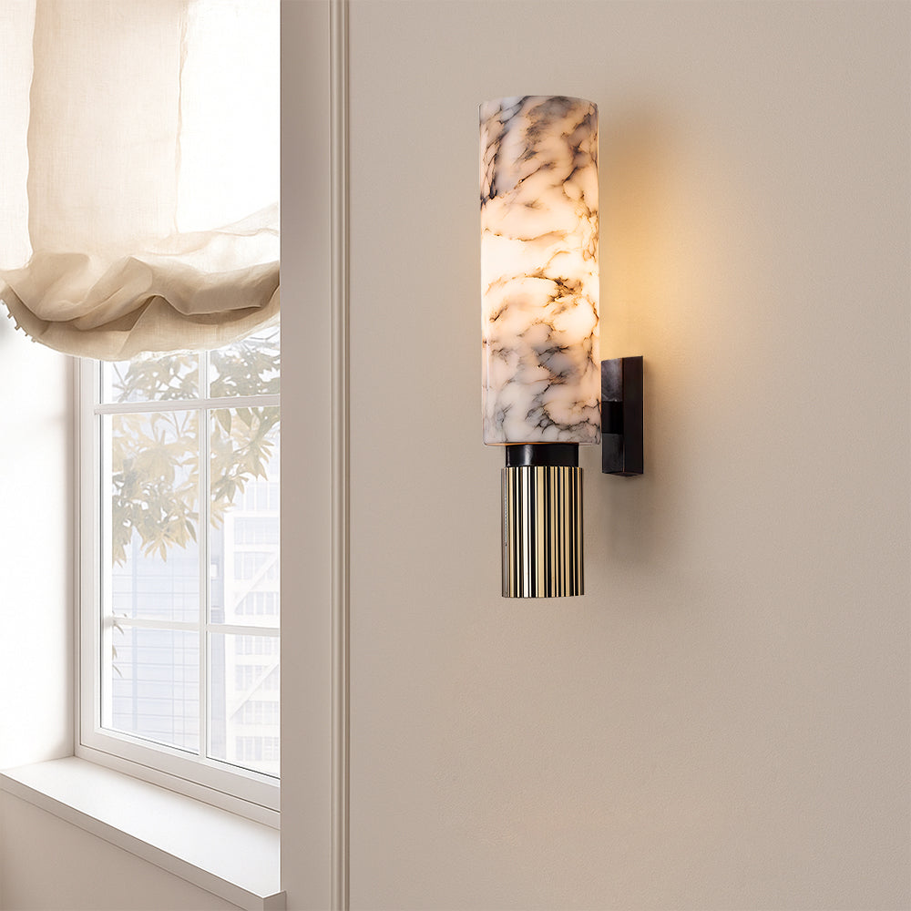 CopaStone: Applique LED in Pietra e Rame – luce da parete moderna e di design