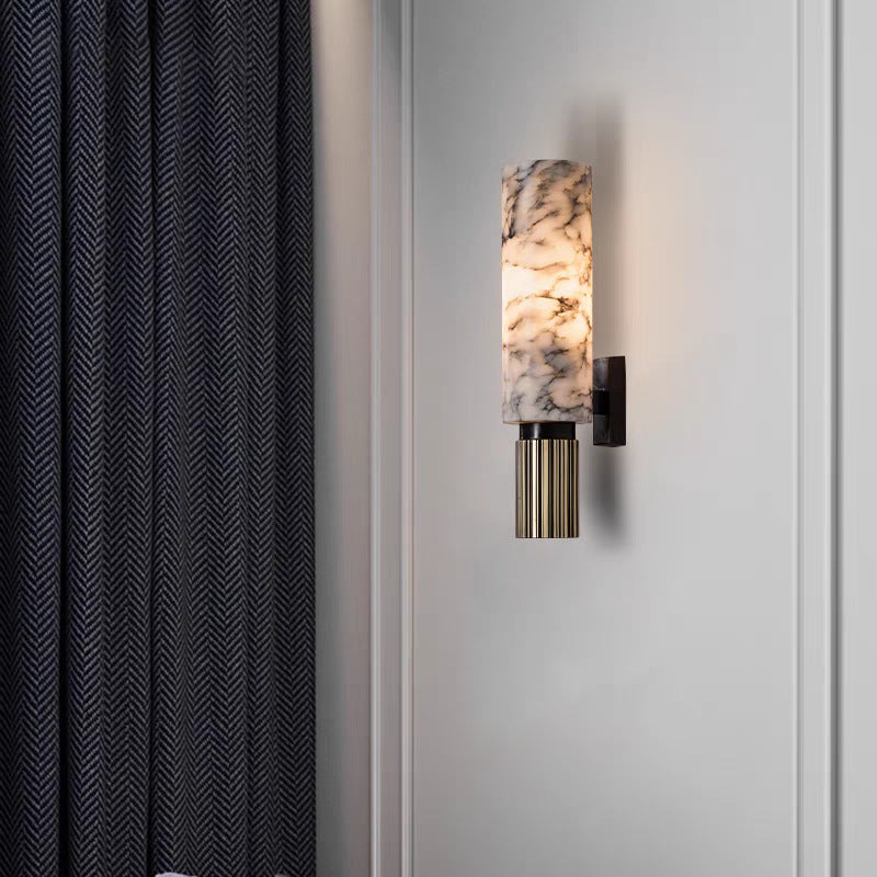 CopaStone: Applique LED in Pietra e Rame – luce da parete moderna e di design