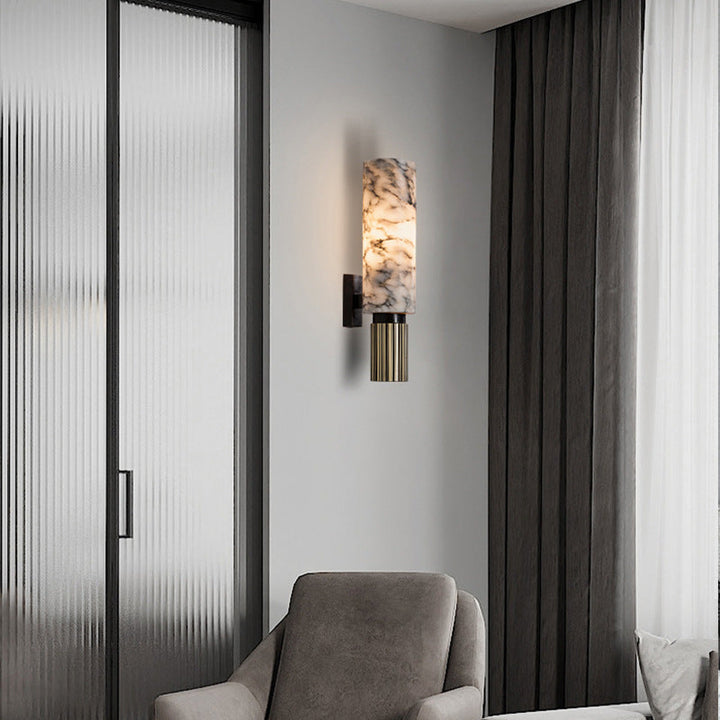 CopaStone: Applique LED in Pietra e Rame – luce da parete moderna e di design