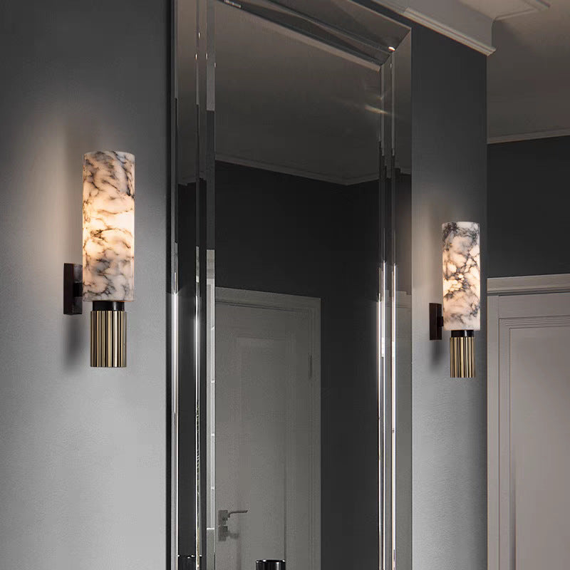 CopaStone: Applique LED in Pietra e Rame – luce da parete moderna e di design