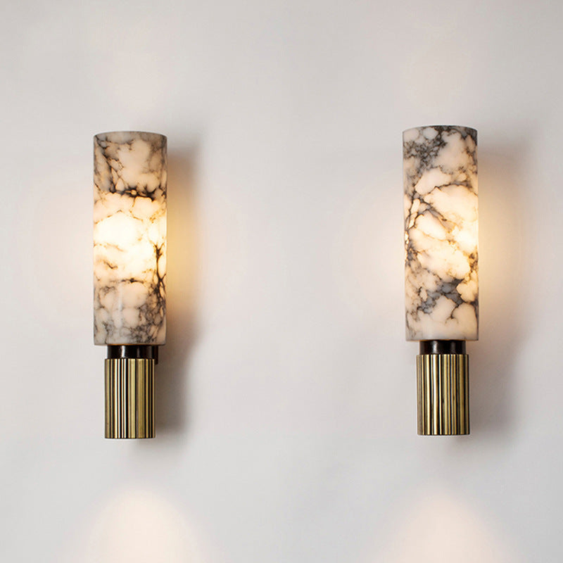 CopaStone: Applique LED in Pietra e Rame – luce da parete moderna e di design