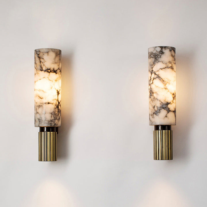 CopaStone: Applique LED in Pietra e Rame – luce da parete moderna e di design