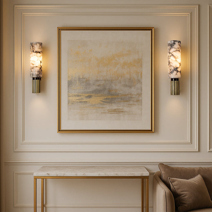 CopaStone: Applique LED in Pietra e Rame – luce da parete moderna e di design