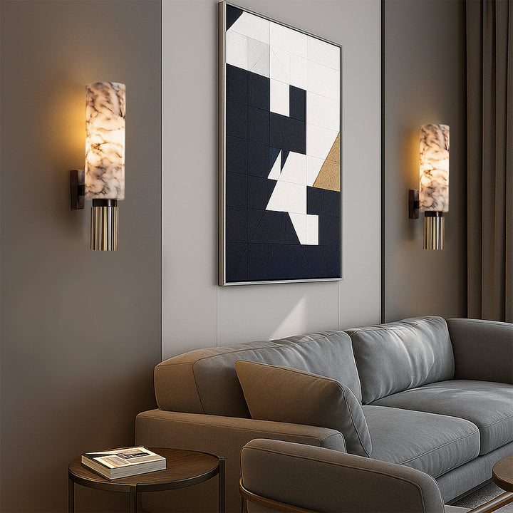 CopaStone: Applique LED in Pietra e Rame – luce da parete moderna e di design