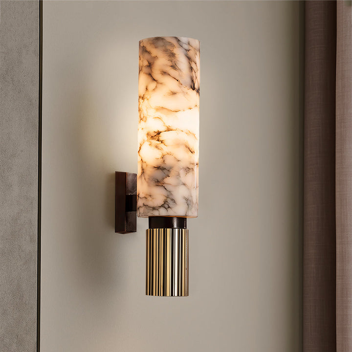 CopaStone: Applique LED in Pietra e Rame – luce da parete moderna e di design
