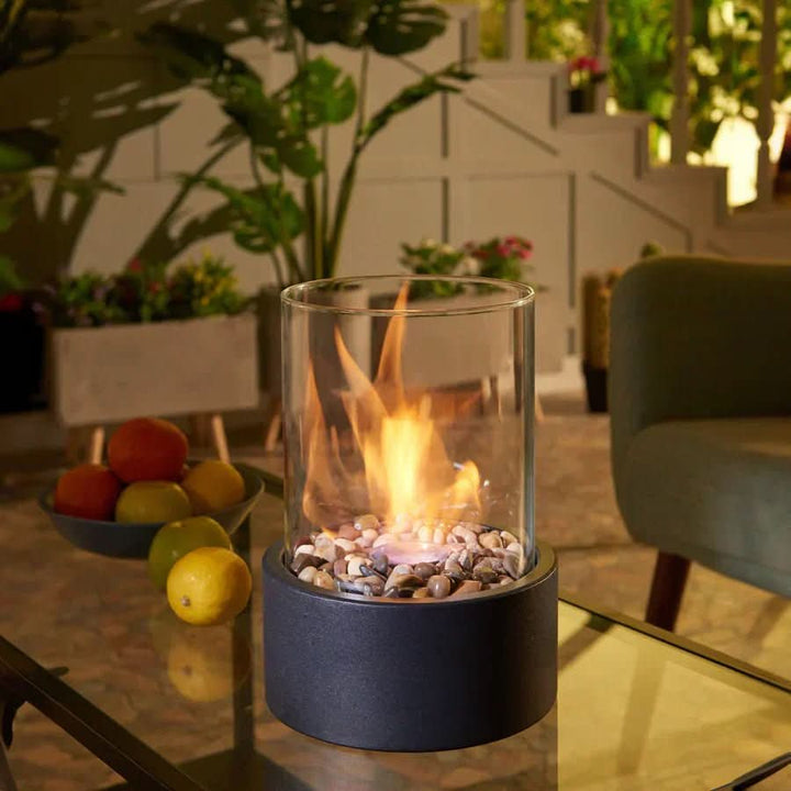 COSYFLAME – Camino da Tavolo Moderno con Fiamme Reali e Combustibile Bioetanolo Senza Fumi