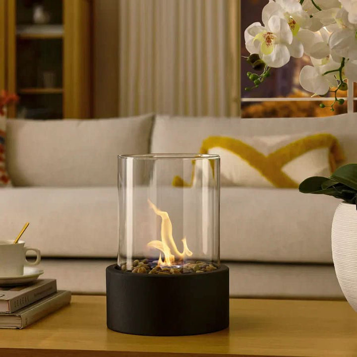 COSYFLAME – Camino da Tavolo Moderno con Fiamme Reali e Combustibile Bioetanolo Senza Fumi