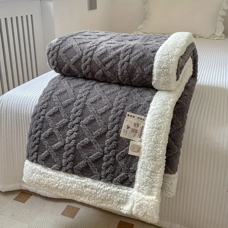 CozySherpa: Coperta in Sherpa Fleece – Morbida coperta per soggiorno, divano e letto