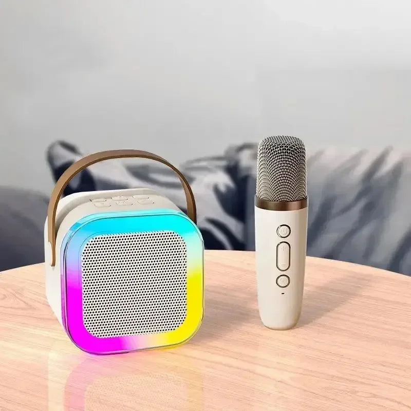 Macchina Karaoke Bluetooth Portatile con Microfoni Wireless - Regalo Divertente per Famiglie