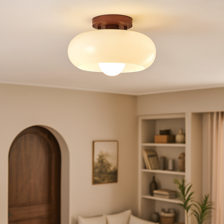 Creamara: Lampada da soffitto LED Bauhaus – design moderno &amp; vetro