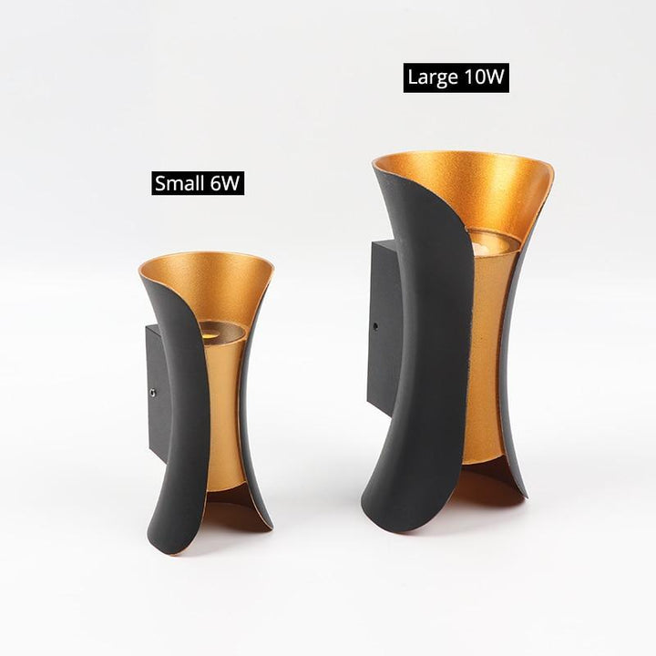 Curvion: Applique LED curva per esterni – Lampada da parete resistente alle intemperie per giardino e terrazza