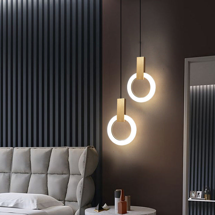 NordCirca: Lampada a sospensione LED minimalista con anello in acrilico – per spazi abitativi e ingressi moderni