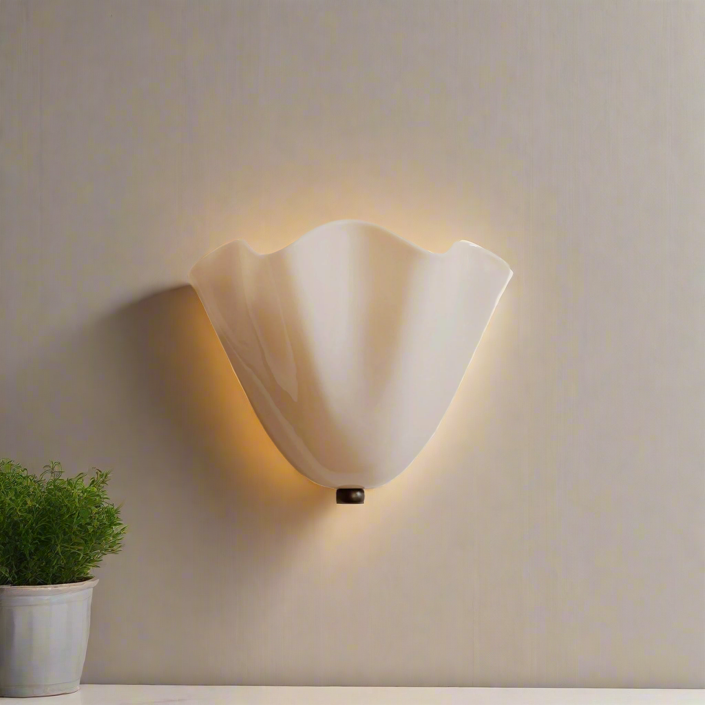 DekoMuschel: Applique in vetro classico LED 1 fiamma in stile conchiglia – per camere da letto e soggiorni