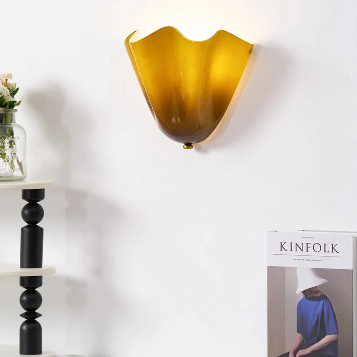 DekoMuschel: Applique in vetro classico LED 1 fiamma in stile conchiglia – per camere da letto e soggiorni