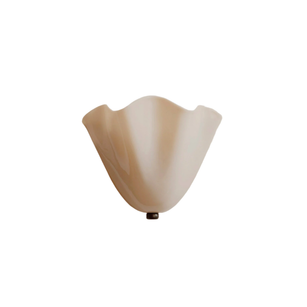 DekoMuschel: Applique in vetro classico LED 1 fiamma in stile conchiglia – per camere da letto e soggiorni