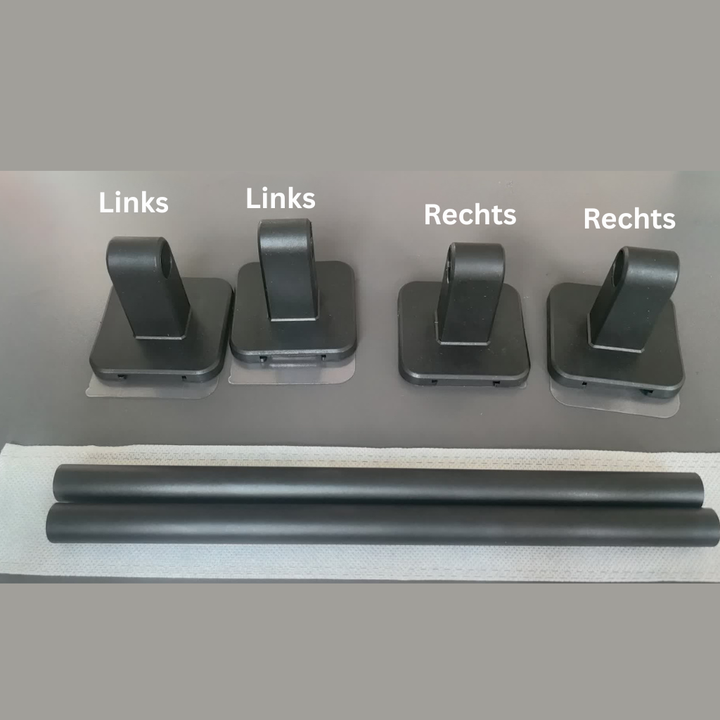 DekoStahl: Porta asciugamani da bagno – set di supporti a parete eleganti in ferro, nero e contemporaneo, salvaspazio e multifunzionale