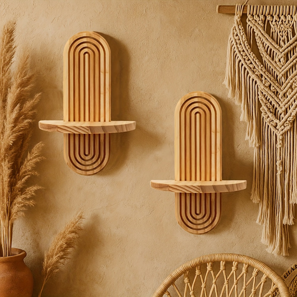 DekoTablett: Mensole da parete in legno – durevoli, decorative e versatili con design a vassoio per piante e foto