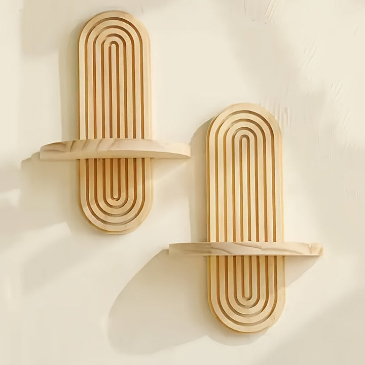 DekoTablett: Mensole da parete in legno – durevoli, decorative e versatili con design a vassoio per piante e foto