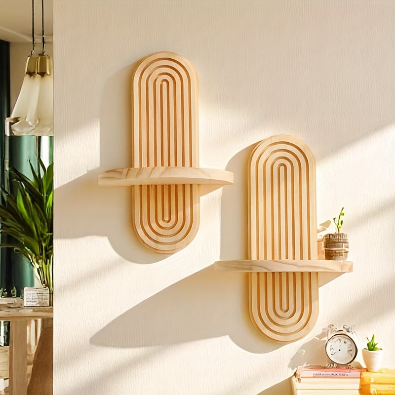 DekoTablett: Mensole da parete in legno – durevoli, decorative e versatili con design a vassoio per piante e foto