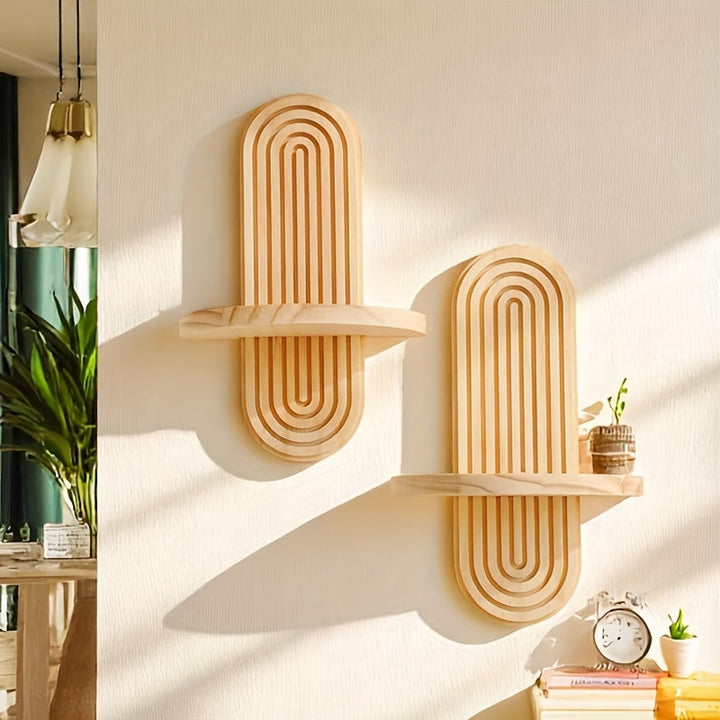 DekoTablett: Mensole da parete in legno – durevoli, decorative e versatili con design a vassoio per piante e foto