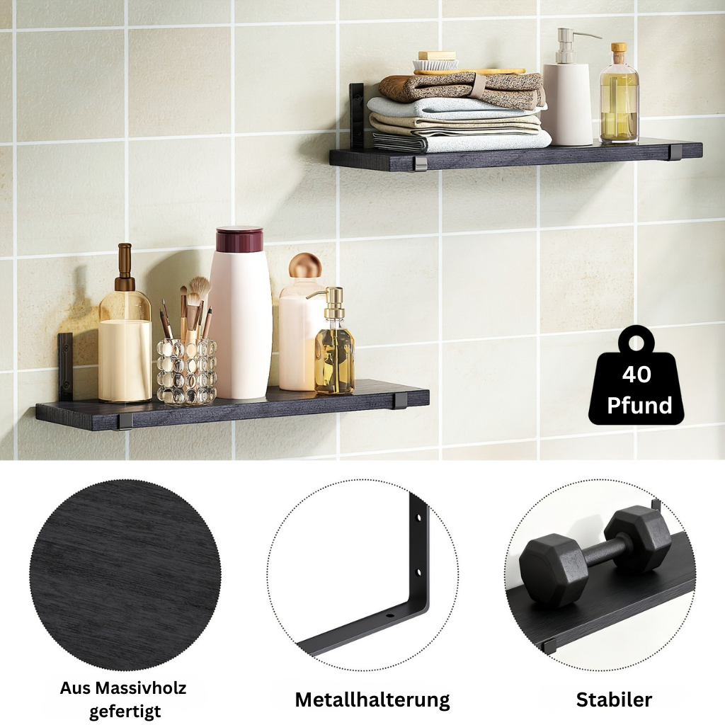 DekoTrend: Mensole moderne – durevoli, decorative e versatili con design sospeso per ufficio e corridoio