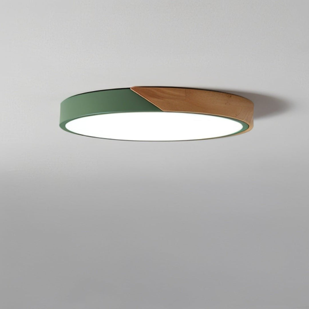 DelphiLicht: Plafoniera quadrata in legno e ferro LED dimmerabile con diffusore in acrilico – per sala da pranzo e soggiorno