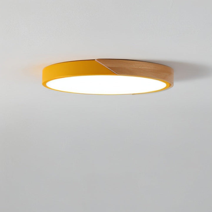 DelphiLicht: Plafoniera quadrata in legno e ferro LED dimmerabile con diffusore in acrilico – per sala da pranzo e soggiorno
