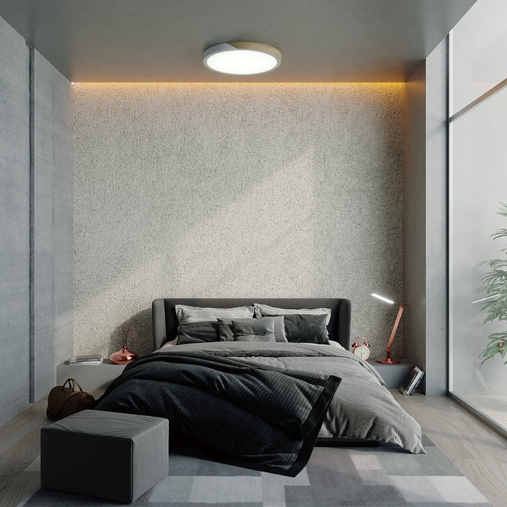 DelphiLicht: Plafoniera quadrata in legno e ferro LED dimmerabile con diffusore in acrilico – per sala da pranzo e soggiorno