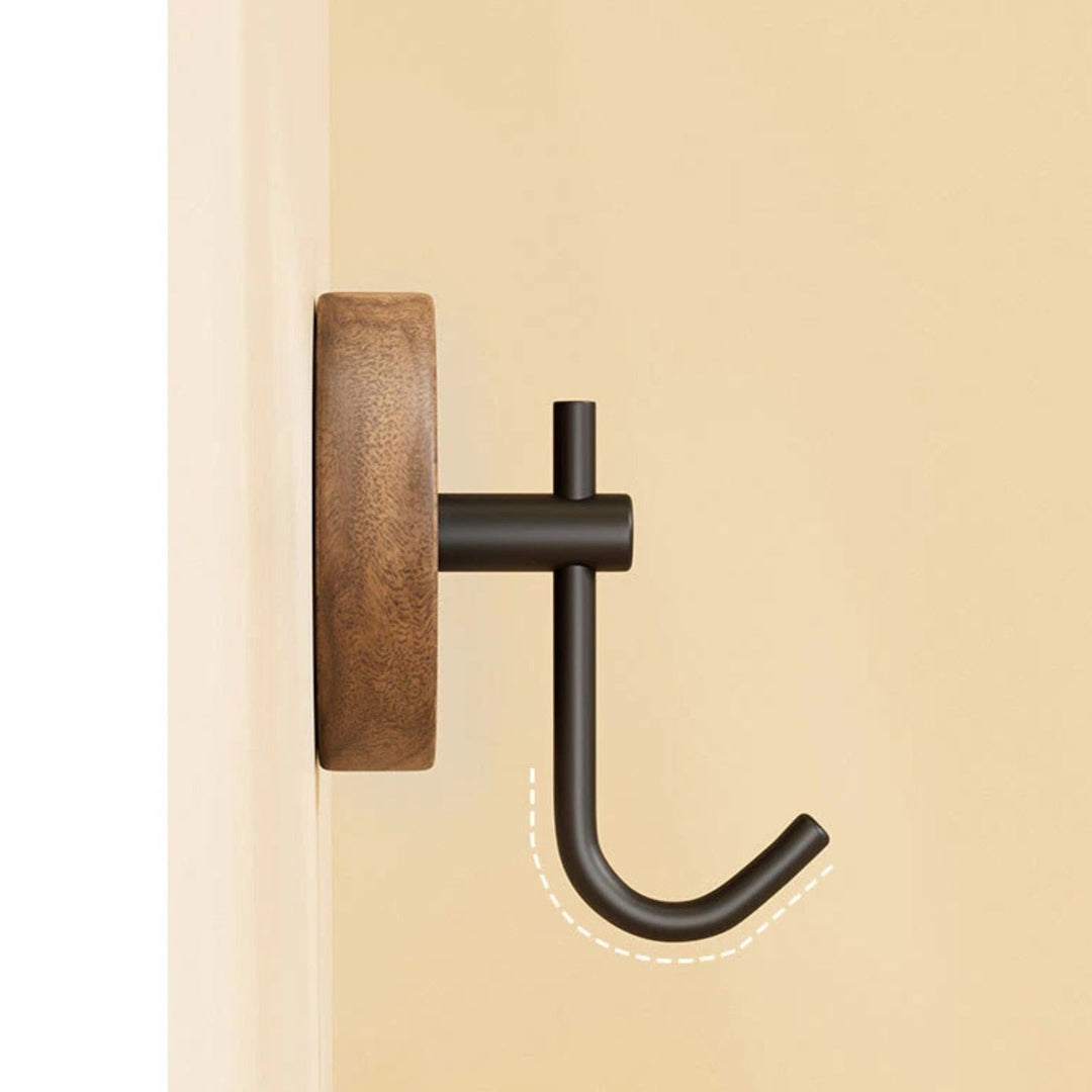 DesignPur: Gancio da parete in legno – autoadesivo, elegante e compatto per spazi abitativi moderni