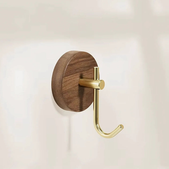 DesignPur: Gancio da parete in legno – autoadesivo, elegante e compatto per spazi abitativi moderni