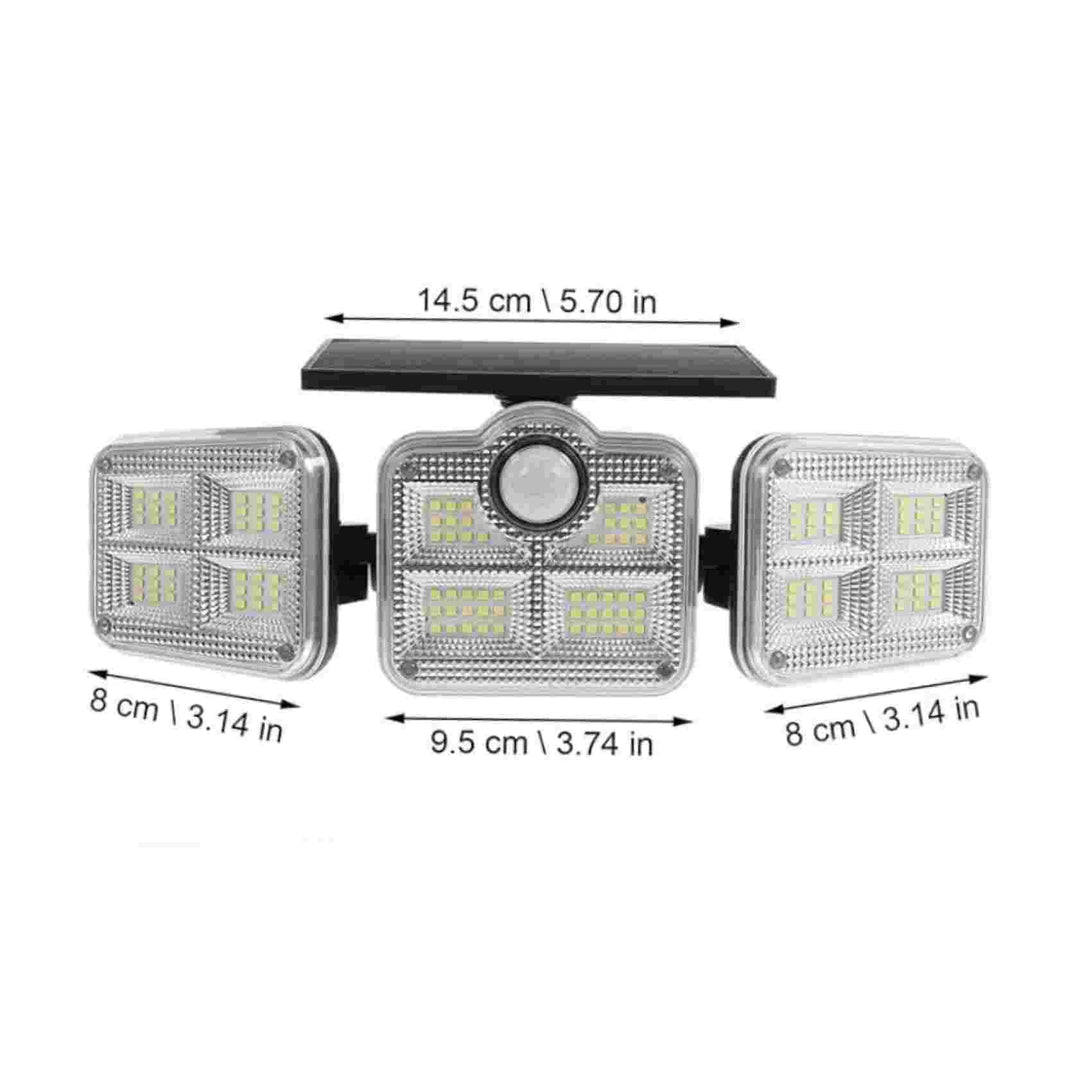 Proiettore LED solare con rilevatore di movimento | 200W di potenza | Resistente alle intemperie
