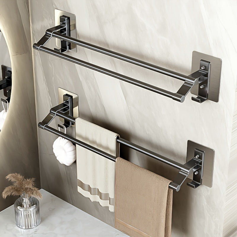DoppelGestell: Porta-asciugamani da bagno – supporto a doppia barra multifunzionale, decorativo e durevole per bagni moderni