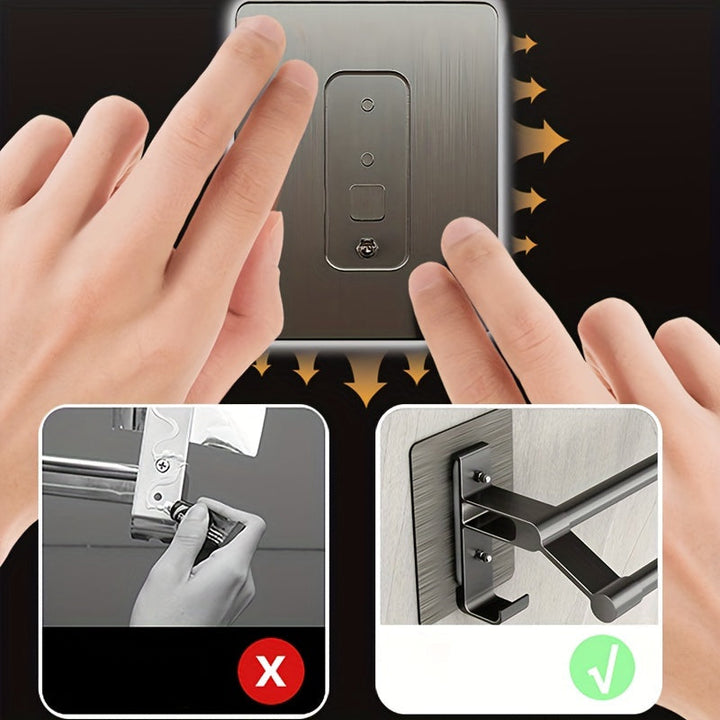 DoppelGestell: Porta-asciugamani da bagno – supporto a doppia barra multifunzionale, decorativo e durevole per bagni moderni