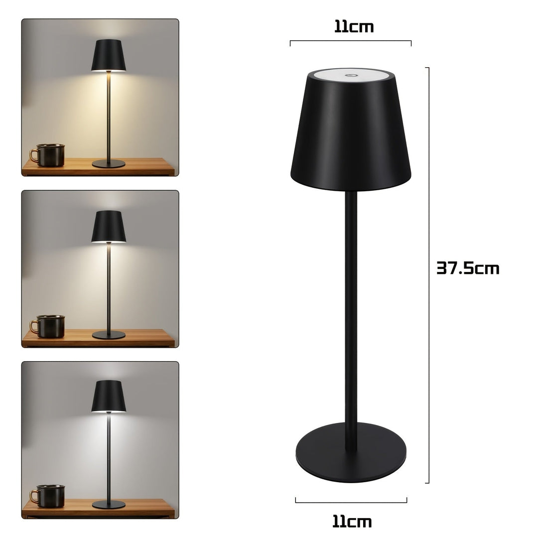DuoGlow: Set di 2 Lampade da Tavolo LED Senza Fili – Lampade Touch Ricaricabili per Camera da Letto e Soggiorno