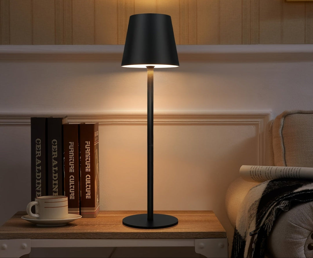 DuoGlow: Set di 2 Lampade da Tavolo LED Senza Fili – Lampade Touch Ricaricabili per Camera da Letto e Soggiorno