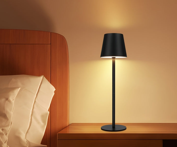 DuoGlow: Set di 2 Lampade da Tavolo LED Senza Fili – Lampade Touch Ricaricabili per Camera da Letto e Soggiorno
