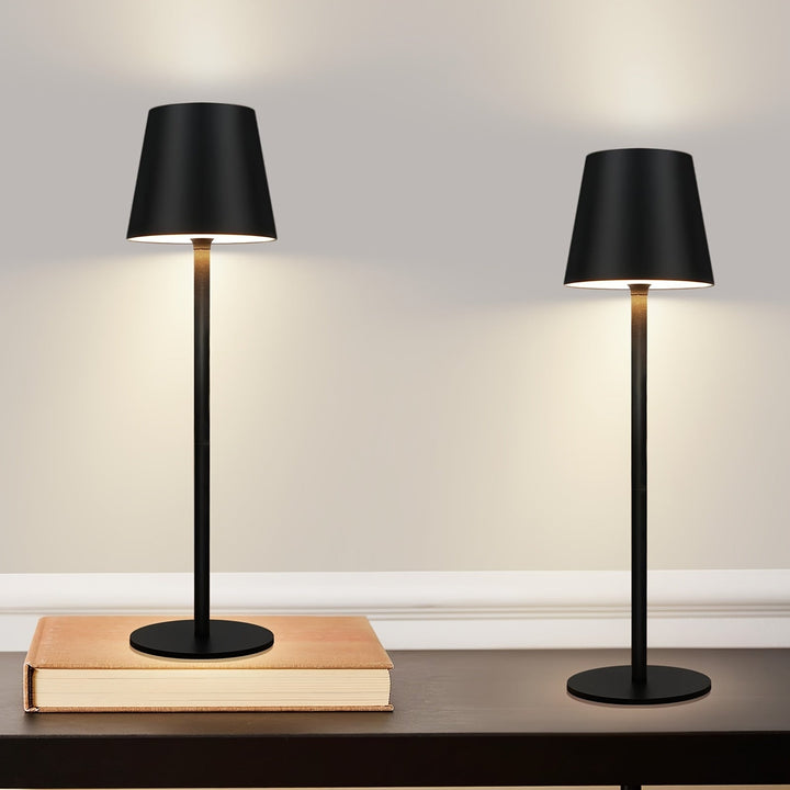 DuoGlow: Set di 2 Lampade da Tavolo LED Senza Fili – Lampade Touch Ricaricabili per Camera da Letto e Soggiorno