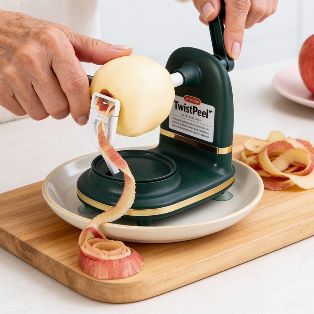 TwistPeel™ – Pelapatate a manovella regolabile per frutta e verdura