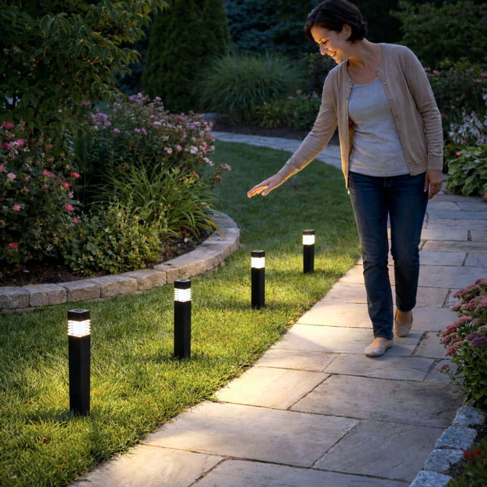 BrightPath™ – Lampe de Jardin Solaire Étanche