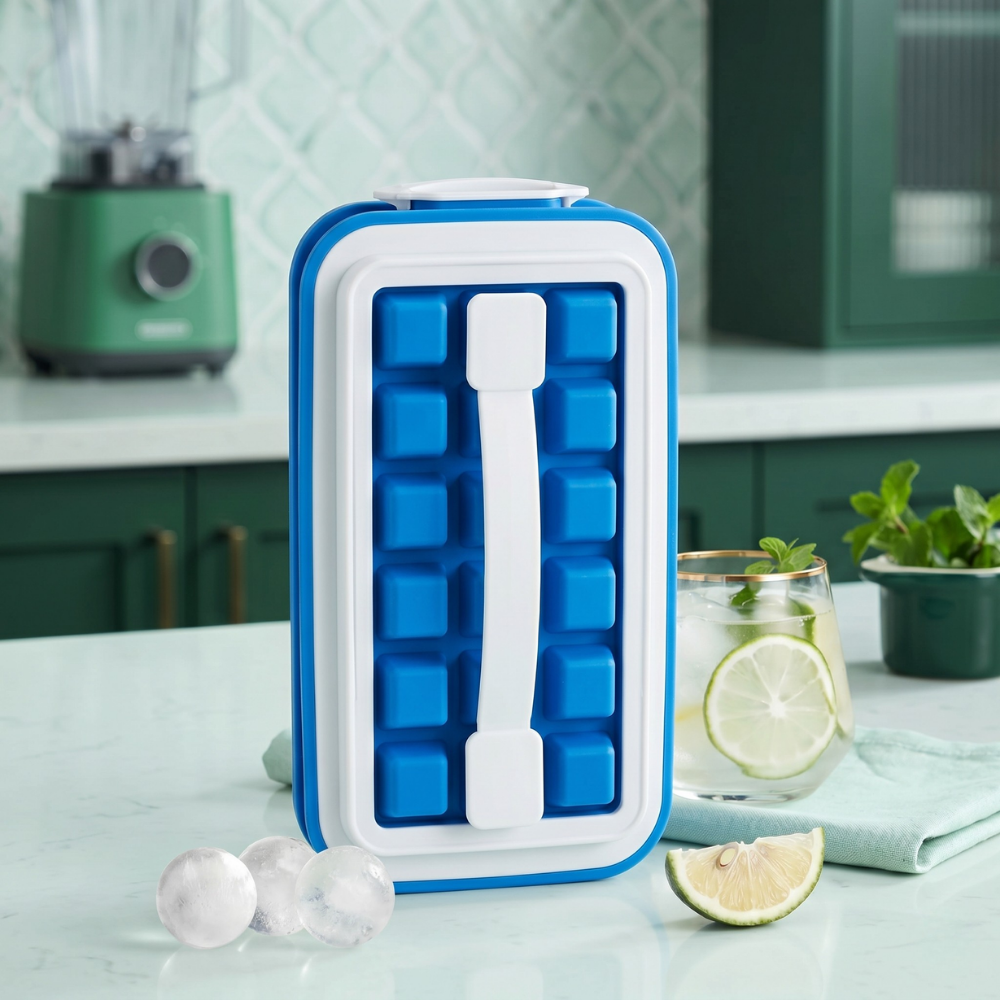 FrostyCraze™ – Bottiglia Portatile 2-in-1 per Palline di Ghiaccio e Ghiaccio
